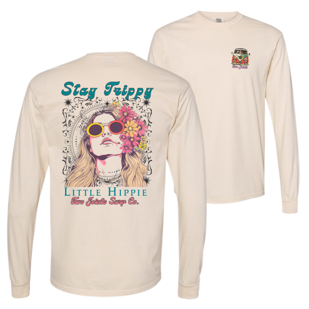 Stay Trippy, Little Hippie Long Sleeve Tee – Two Joints Surf Co.
