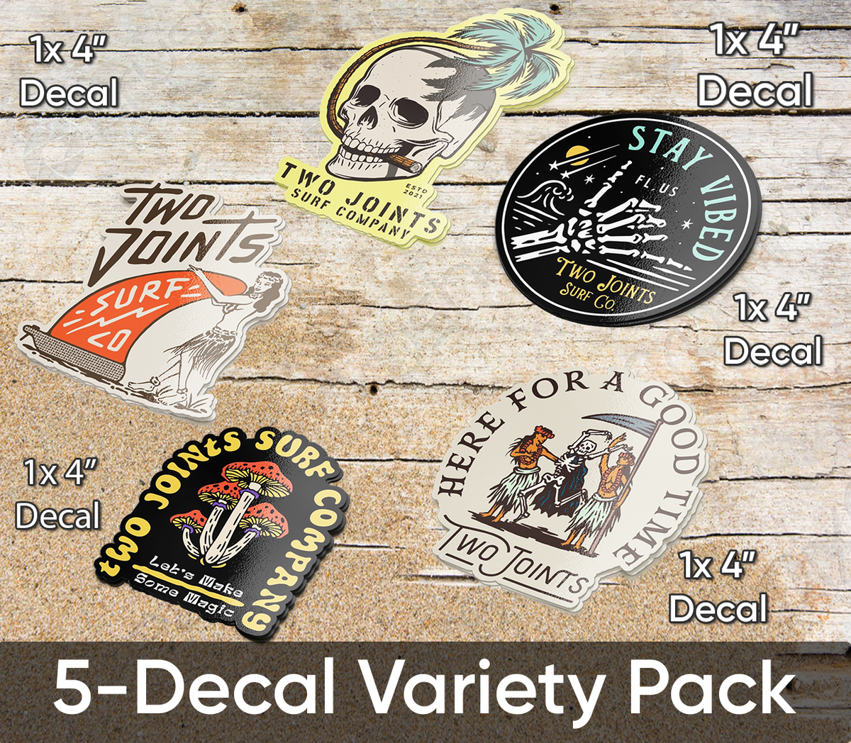 2024 Decal Pack – Two Joints Surf Co.