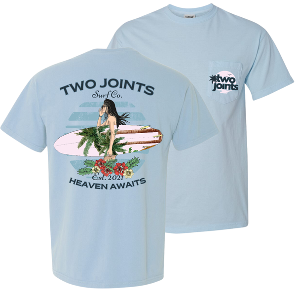 Heaven Awaits Pocket Tee – Two Joints Surf Co.