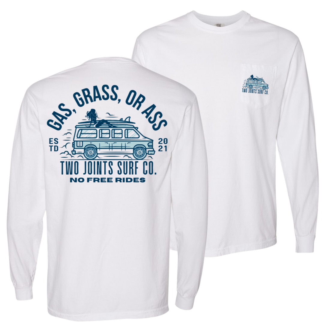No Free Rides Long Sleeve Tee – Two Joints Surf Co.