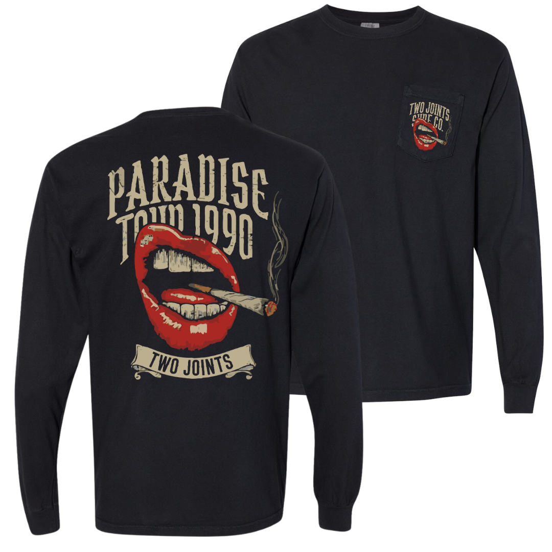 Paradise Tour Long Sleeve Pocket Tee – Two Joints Surf Co. Paradise Tour Long Sleeve Pocket Tee – Two Joints Surf Co.