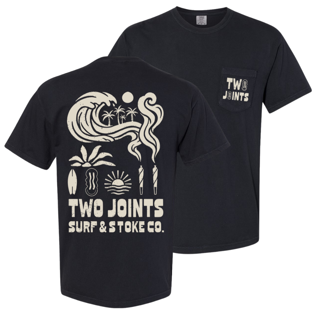 Two Joints - Surf & Stroke Co. Pocket Tee - XL - Black Main Image